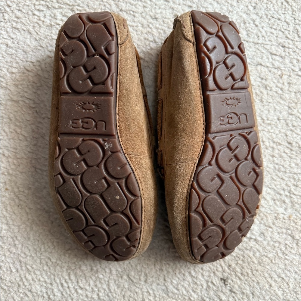 Women’s UGG Tan Suede Moccasin Slippers - Picture 3 of 3